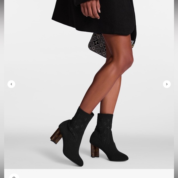 Louis Vuitton women black Silhouette Ankle Boot size 38.5 - Picture 11 of 14